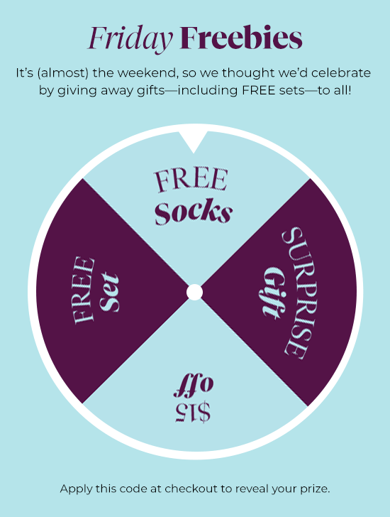 Friday Freebies - It's almost the weekend, so we thought we'd celebrate by giving away gifts - including FREE Sets - to all.